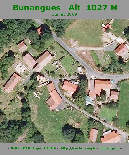 Le  hameau  vu  par  les  satellites  en  Juillet  2010.